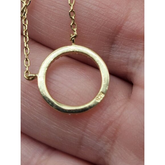 JENNIFER MILLER TRIPLE LAYER NECKLACE Gold Plated 925 Sterling Silver Pave *FLAW - Picture 8 of 12